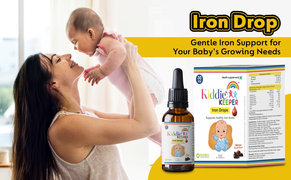 Iron Drops for Infants | Supports Healthy Iron Levels, Growth & Energy | Chocolate Flavour | FSSAI Approved | Baby Health Supplement | 30 Ml