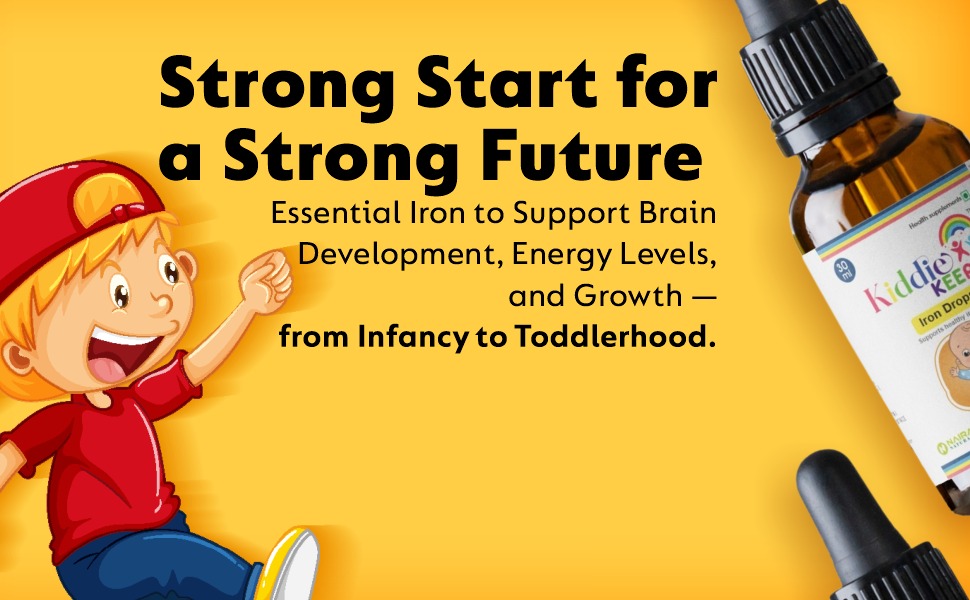 Iron Drops for Infants | Supports Healthy Iron Levels, Growth & Energy | Chocolate Flavour | FSSAI Approved | Baby Health Supplement | 30 Ml