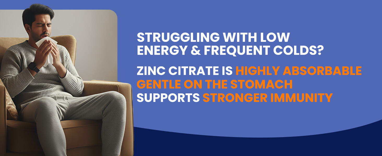Carbamide Forte Zinc Citrate with Vitamin C | Zinc Supplements for Men & women with 100% RDA Zinc | Immunity & Cellular Health Support – 120 Tablets (Pack of 2)