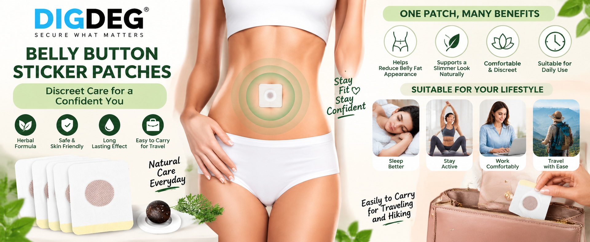 Herbal Slim Patch Weight Loss Belly Fat Burning Detox for Stomach Waist Slimming Body Care Patch 20 Pcs