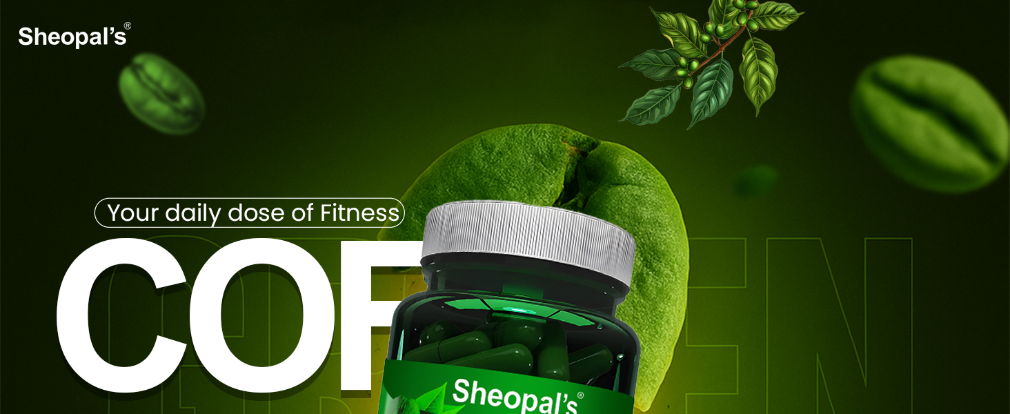 Sheopals Green Coffee Extract Capsules – 60 Veg Caps | With Chlorogenic Acid & Antioxidants | Natural Weight Management & Detox Support for Men & Women (2 Packs)