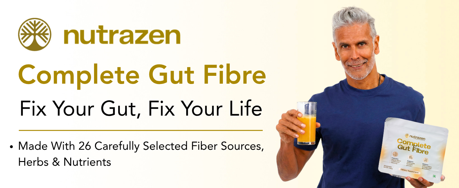 Nutrazen Complete Gut Fibre - Pack of 3, 90 Sachets