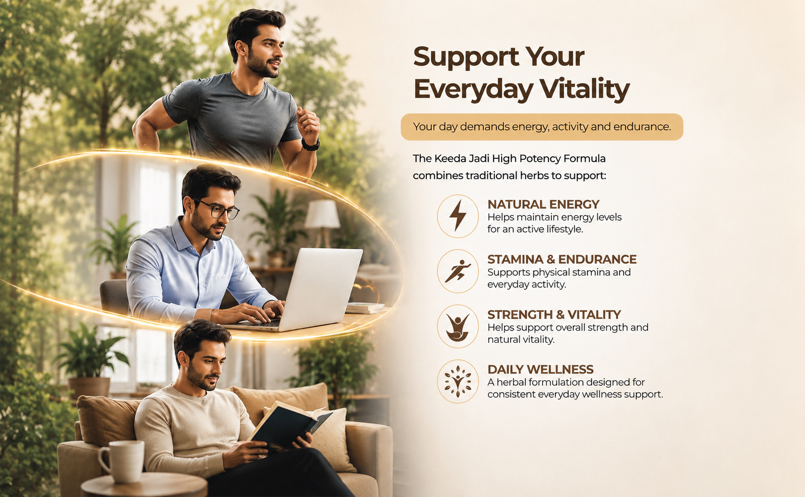Swadeshi Ayurved Keeda Jadi Capsules 30 | Ayurvedic Herbal Supplement for Daily Energy, Vitality, Stamina & Strength Support | Natural Wellness Supplement