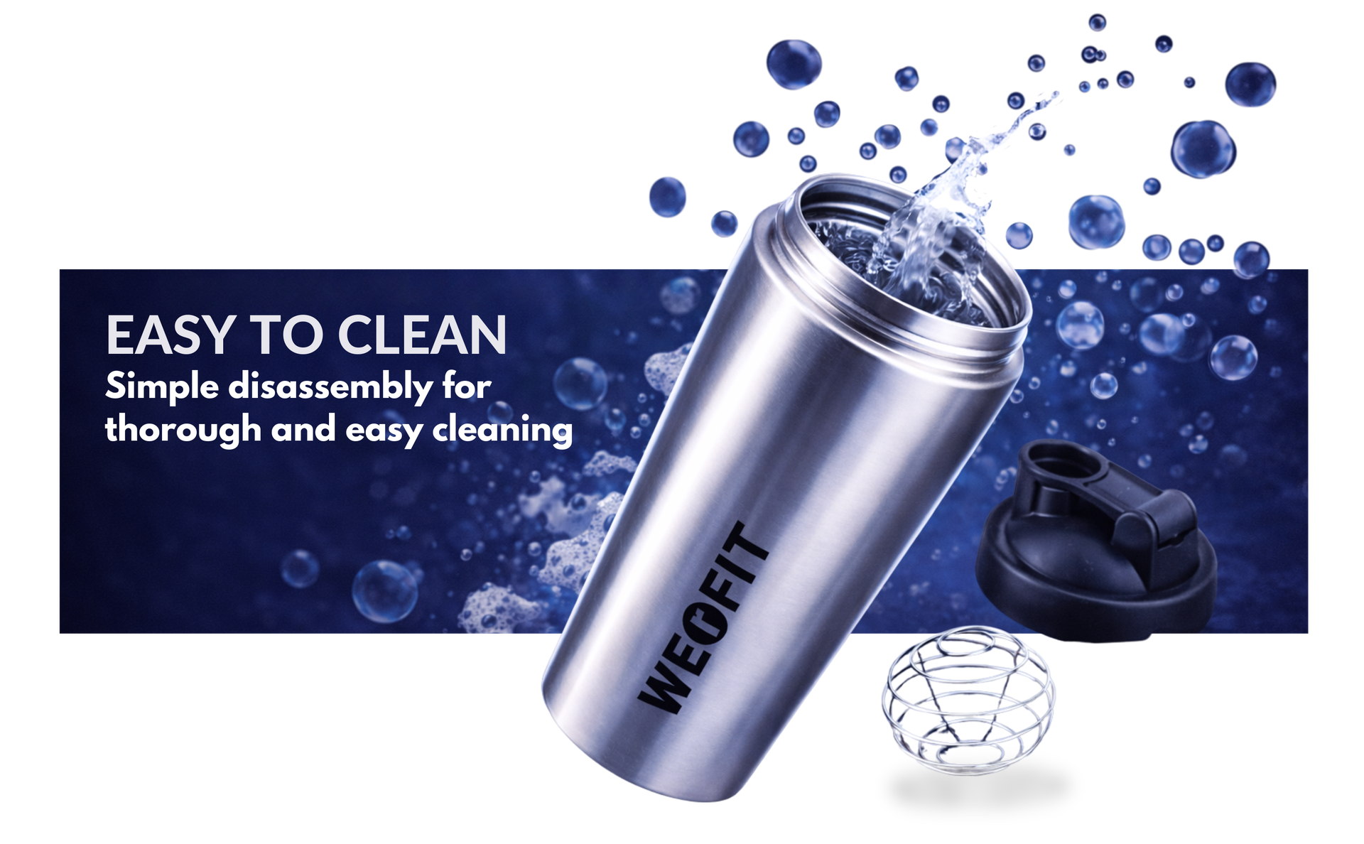 Protein Shaker Bottle | Shaker for Gym with BPA-Free, 100% Leakproof, and 700 ml Capacity, Stainless Steel Material | Gym Shaker Bottle for Men and Women