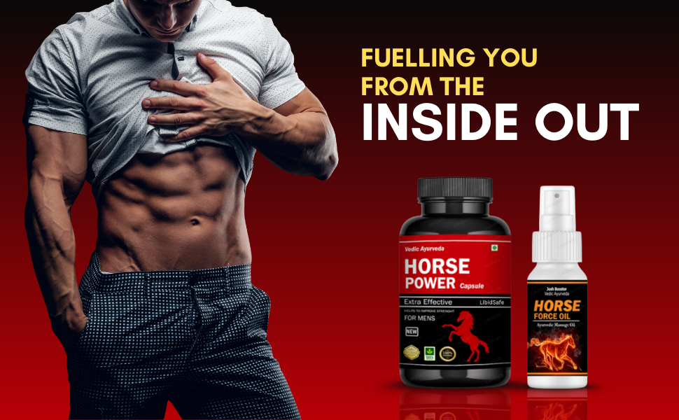 Horse Power Tablets with Oil for Men - Original Capsules for Improved Stamina and Vitality. May Support Your Power Naturally with Our Superior Formula!