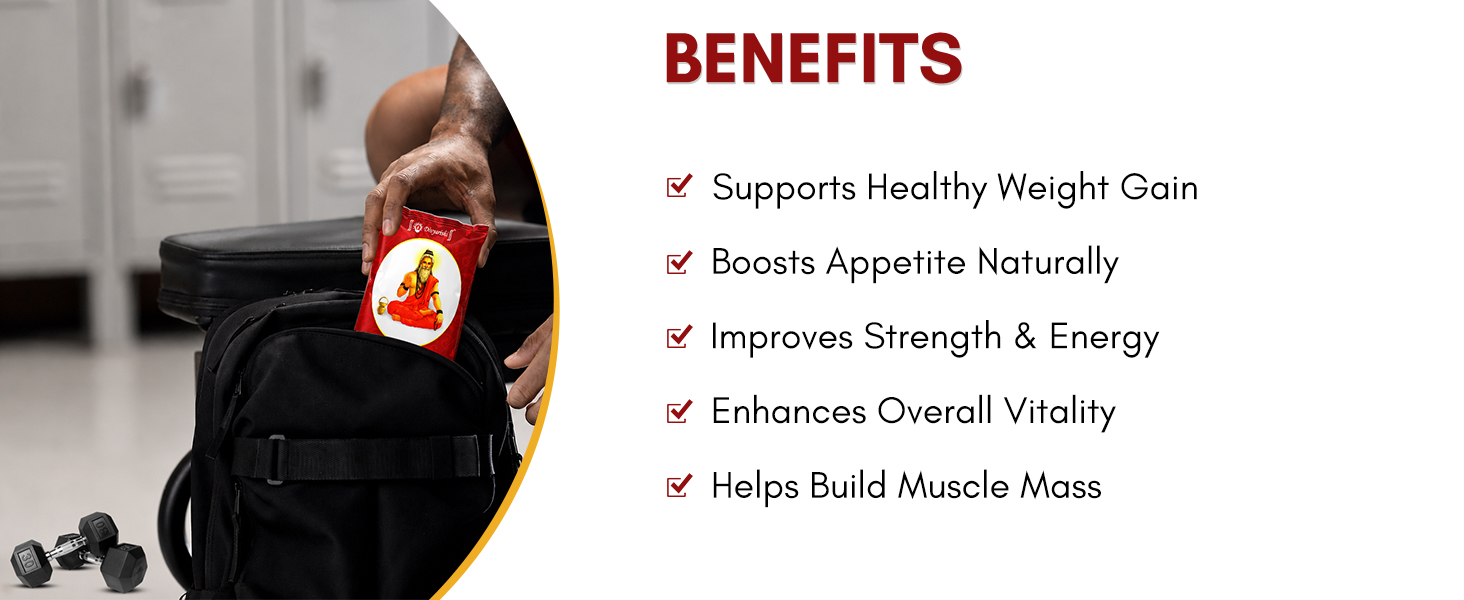 Divyarishi Taakat Vati Weight Gain Tablets for Men & Women | Supports Healthy Appetite, Muscle Growth & Mass Gain | Herbal & Ayurvedic Formula | 120 Tablets | Pack of 1