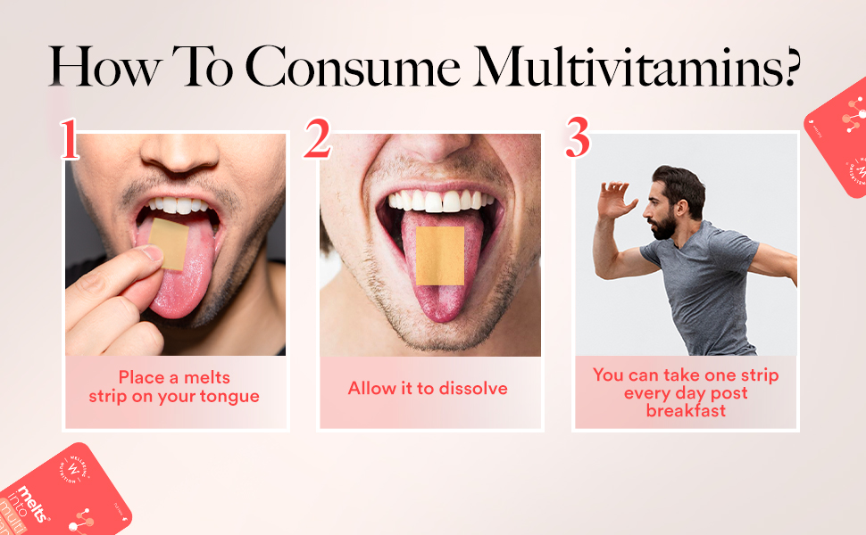 Wellbeing Nutrition Melts Plant Based Multivitamin for Men & Women for Increased Energy & Immunity | 100% RDA of Vitamin A, Vitamin B-Complex, Vitamin C, D3 K2, Ashwagandha & Ginseng (60 Oral Strips)