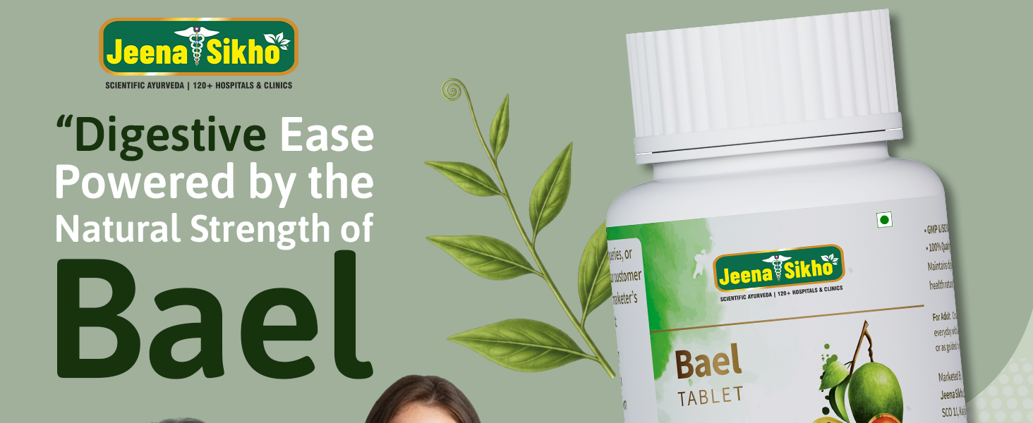Jeena Sikho Bael Tablet | Naturally Beneficial For Digestion | Improves Respiratory Health And Gut Health, 60 Tablets
