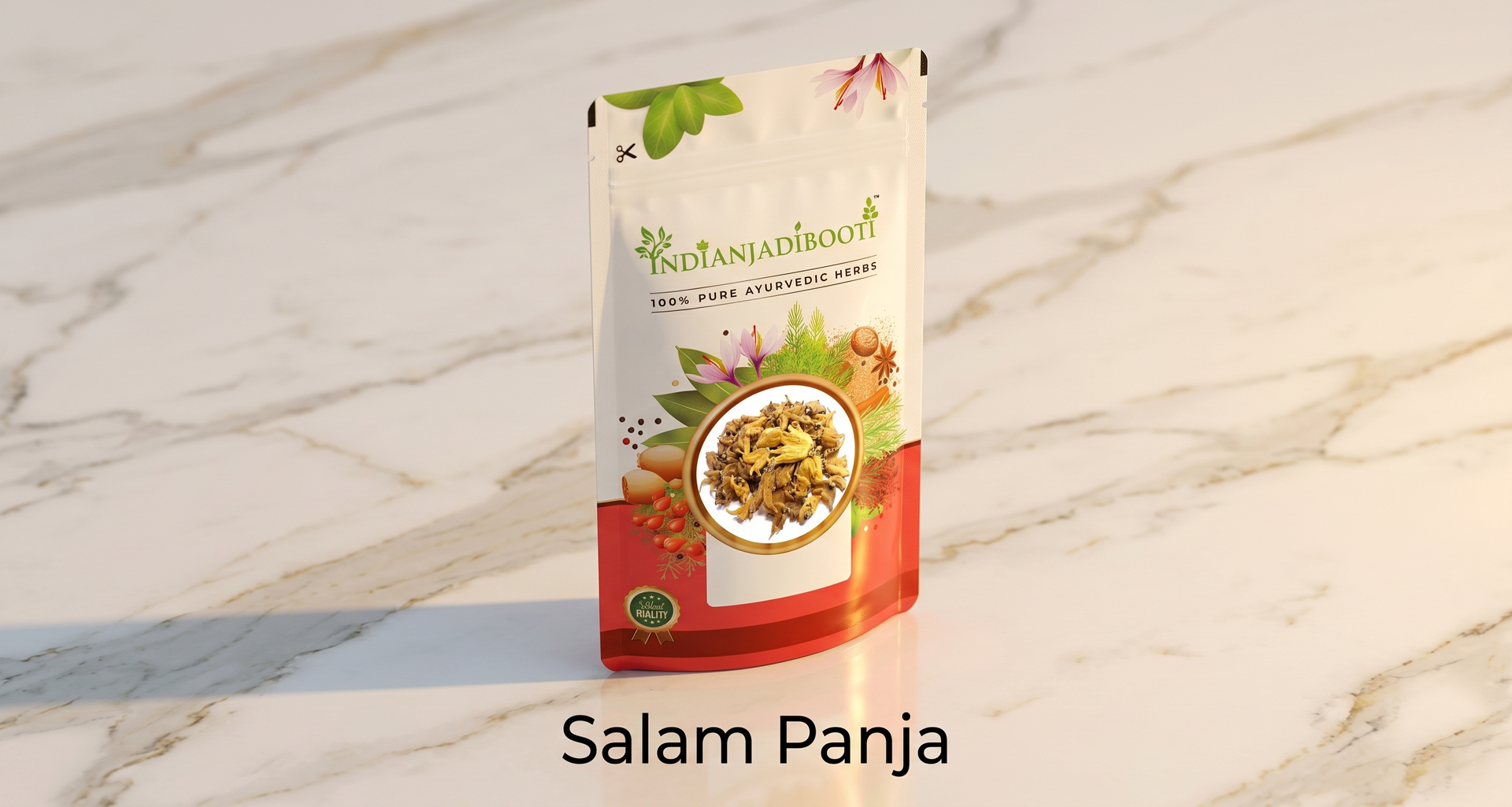 IndianJadiBooti Pure Salam Panja (Marsh Orchid) | Rare Ayurvedic Root for Holistic Vitality, Traditional Rejuvenation & Systemic Strength (5g)