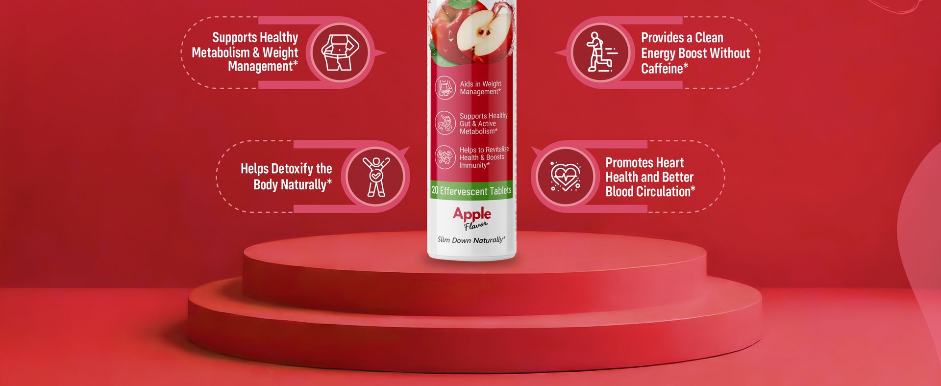 Sainebio Apple Cider Vinegar Effervescent Tablets - 500mg with Pomegranate, Beet Root & B-Vitamins | Supports Weight Management Liver Detox, Digestion, Liver Cleanse, Energy & Metabolism | 20 Tablet - Pack Of 1