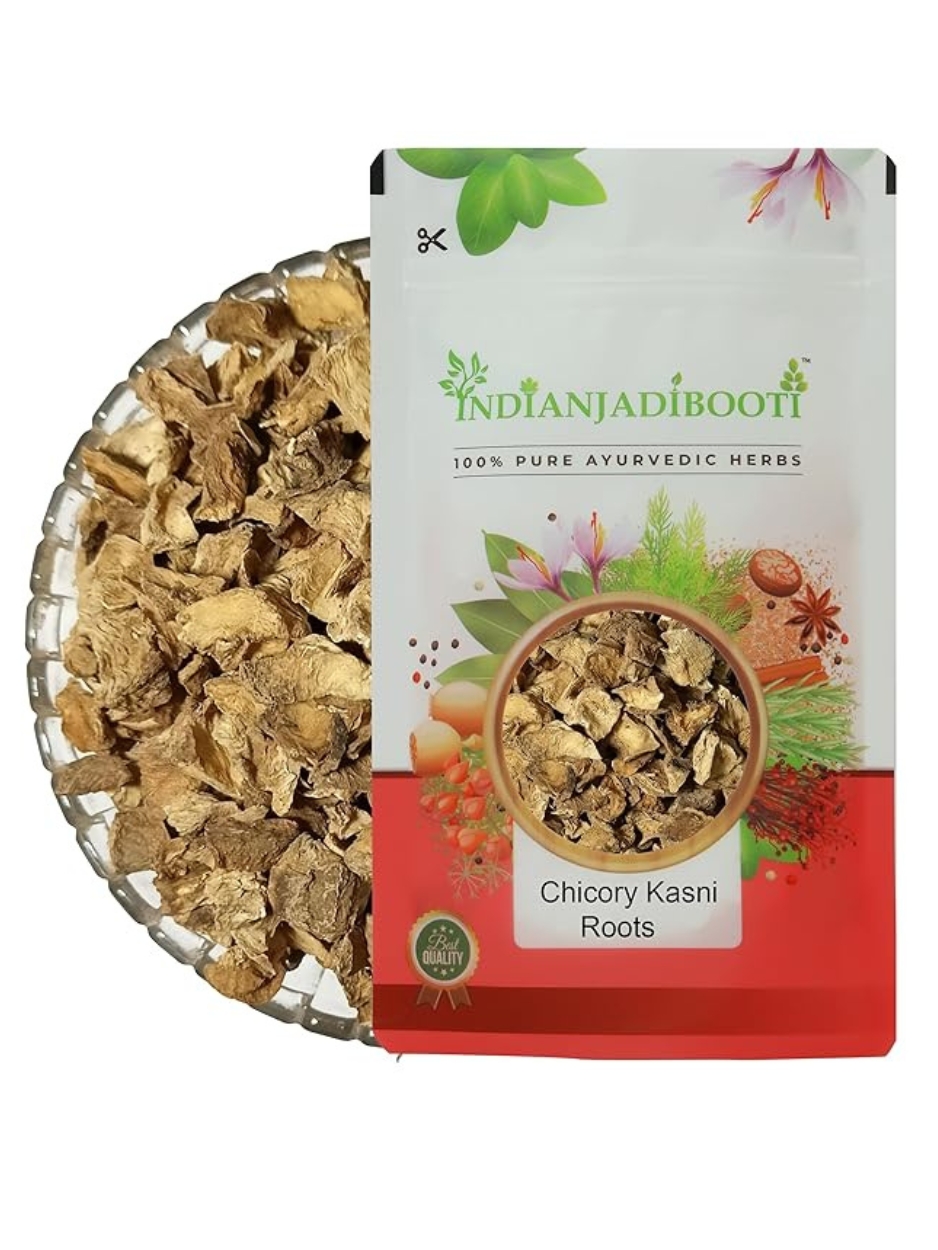 IndianJadiBooti Pure Kasni Jadd (Chicory Root) | Raw Whole Kasani for Hepatic Wellness, Prebiotic Gut Detox & Bitter Liver Tonic| (400 Grams) | Pack Of 2