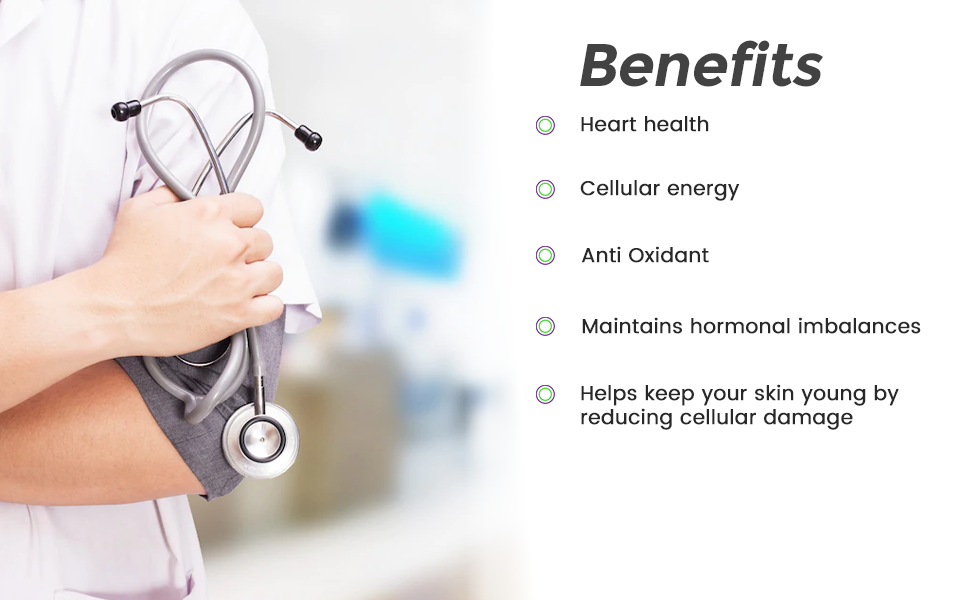 nature's velvet Coenzyme Q-10 Rich in Antioxidant, Promotes Heart Health & Boosts Energy, 60 Softgels (Pack of 1)