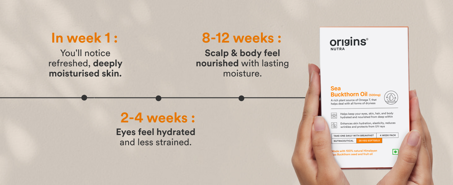 Origins Nutra Sea Buckthorn Oil 500mg | Blend of Seed and Pulp Oils