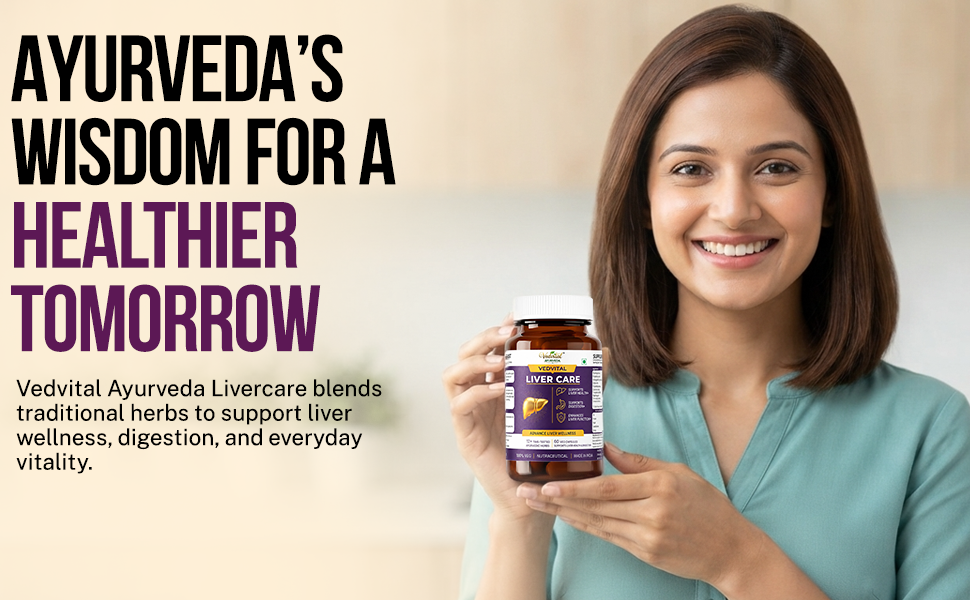 Livercare Capsules with Kalmegh, Kutki, Bhui Amla, Bhringraj, Chirayata & Herbal Blend | Supports Healthy Digestion, Natural Cleansing & Overall Vitality - Pack of 1(60 Capsules)