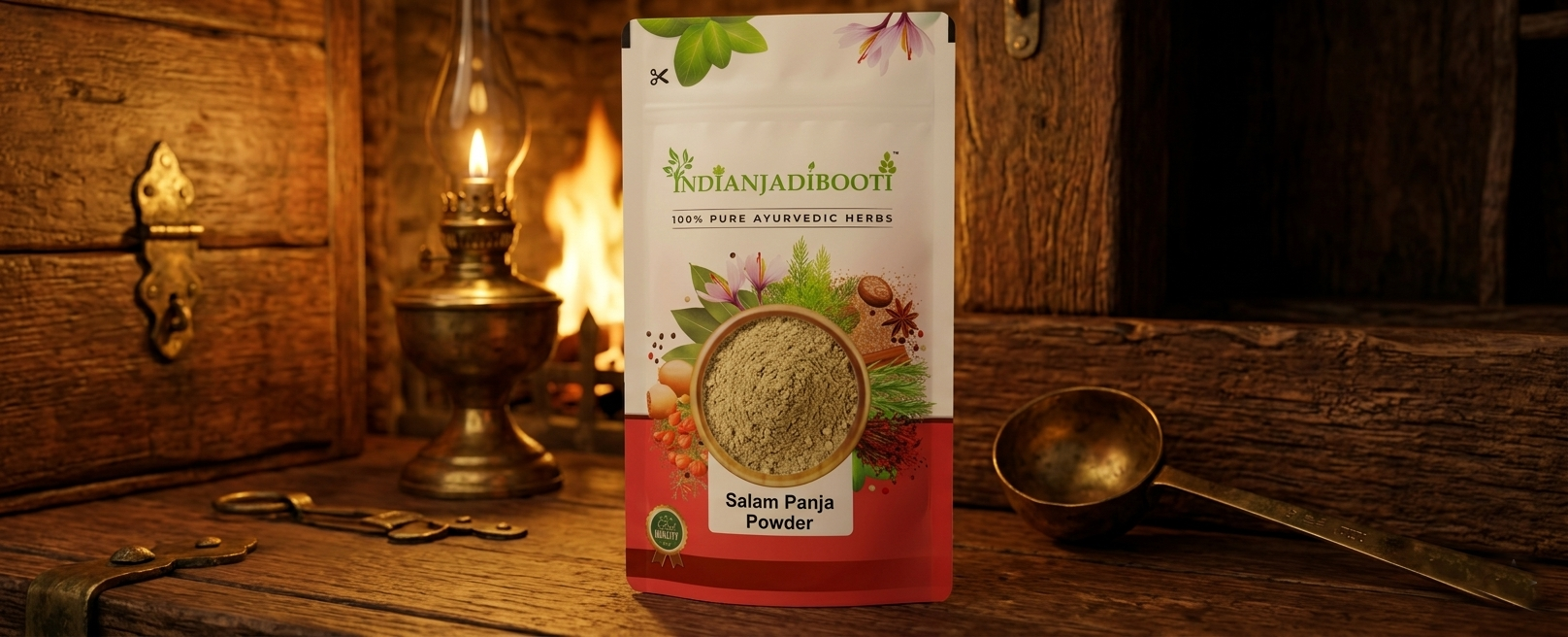 IndianJadiBooti Pure Salam Panja Powder (Marsh Orchid) | Rare Ayurvedic Root for Holistic Vitality, Traditional Rejuvenation & Systemic Strength (5g)