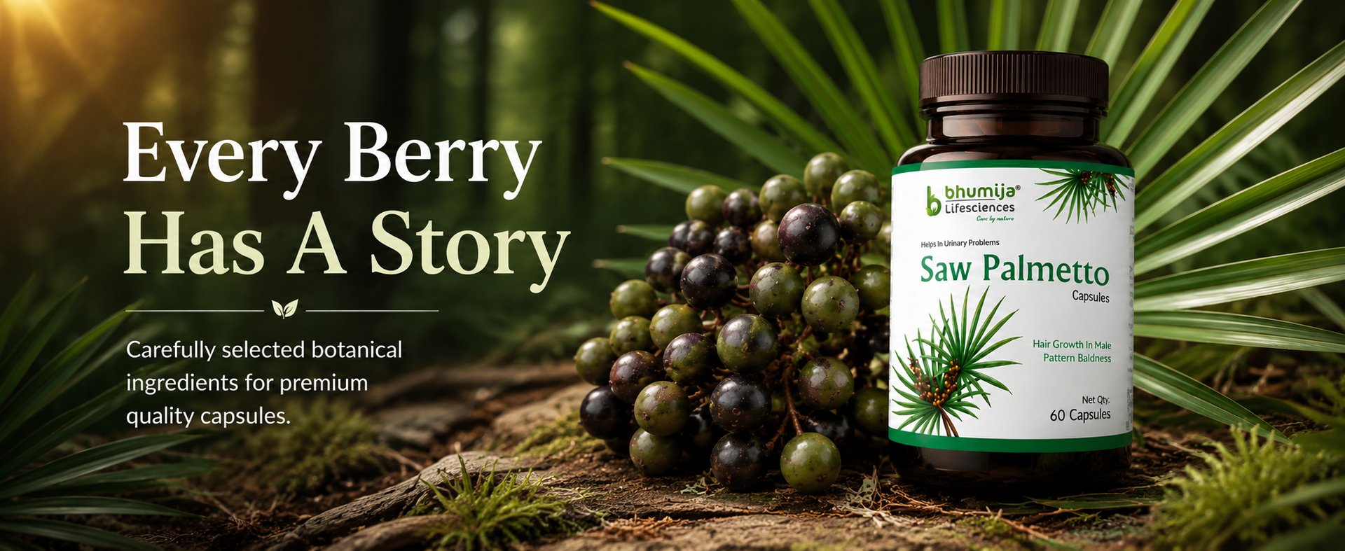 Bhumija Lifesciences Saw Palmetto 460mg with Nettle Root | 60 Caps