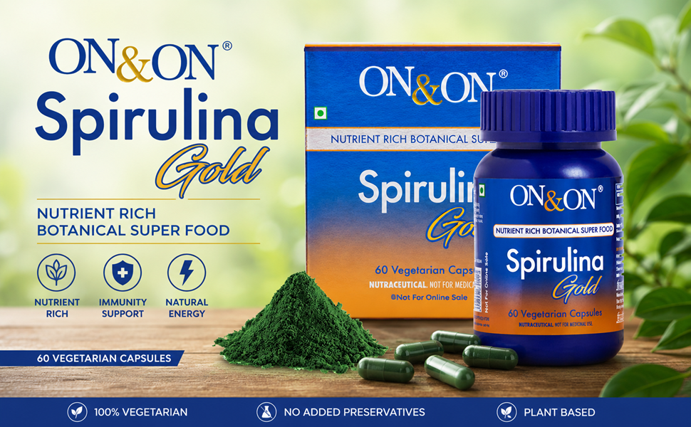 Spirulina Gold Vegetarian Capsules, Pack of 60N