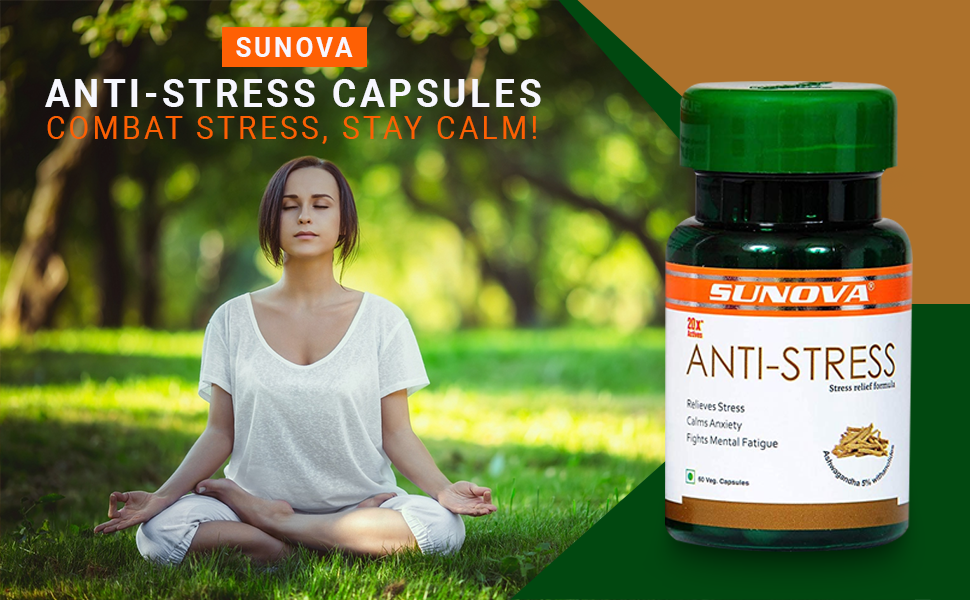 Sunova Anti-Stress (Stress Relief Formula), 60 Capsules