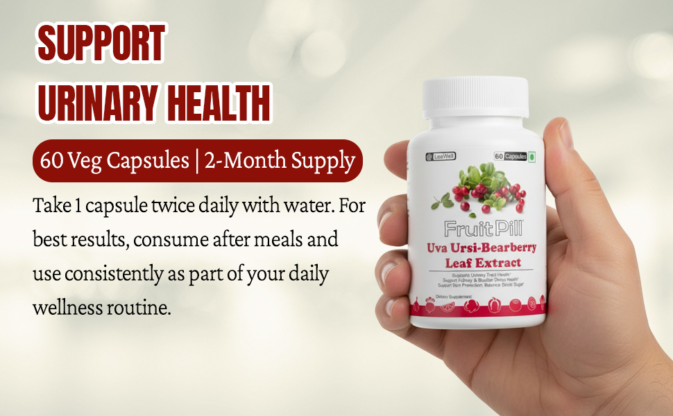 (LeeWell) Uva Ursi Bearberry Leaf Extract 600mg | Urinary Tract & Bladder Health Support | Natural Herbal Cleanser | Capsules | 60 Count