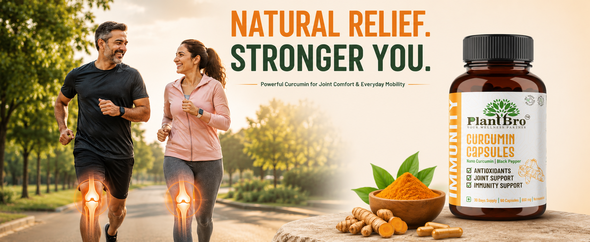 Nano Curcumin Capsules 650mg | 95% Curcuminoids with Piperine & Black Pepper Extract | Joint Support, Immunity & Antioxidant | Lab-Tested, Veg | 60 Capsules