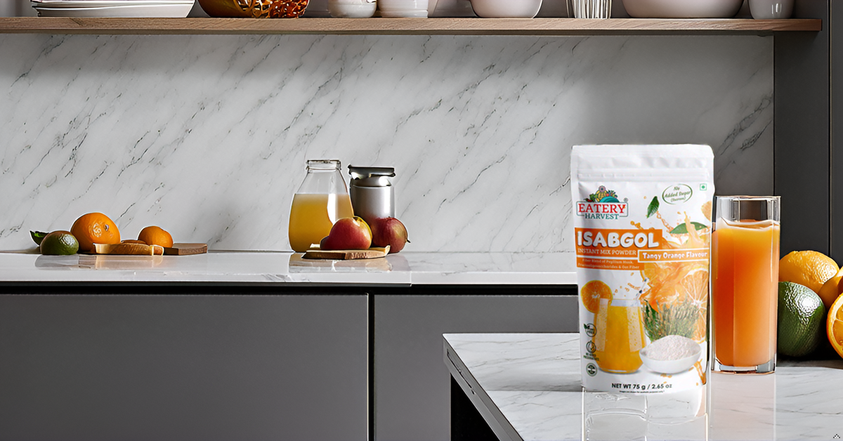 by Saipro Psyllium Husk Isabgol Powder,75 gm SUGAR FREE, Diabetic friendly, 15 Days Serving, Daily fiber Mild Tangy Orange flavor|Boosts Digestion | Natural Constipation Relief Good fiber blend| ease digestion, all natural, No preservative, No added color