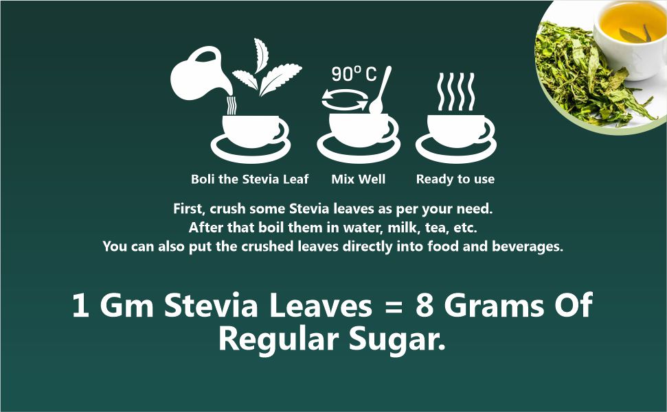 Zindagi Stevia Plant Dry Leaves | Natural Sugar Free | Diabetic Freindly Sweetener | 175GM