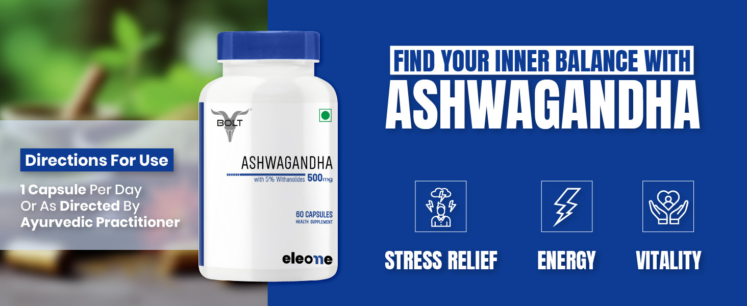 Bolt Ashwagandha 500 mg Capsules,