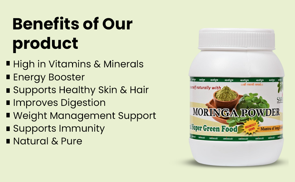 Moringa Powder 100g | 100% Pure Moringa Oleifera Leaf | Drumstick Leaf Powder | Natural Herbal Superfood | No Added Preservatives