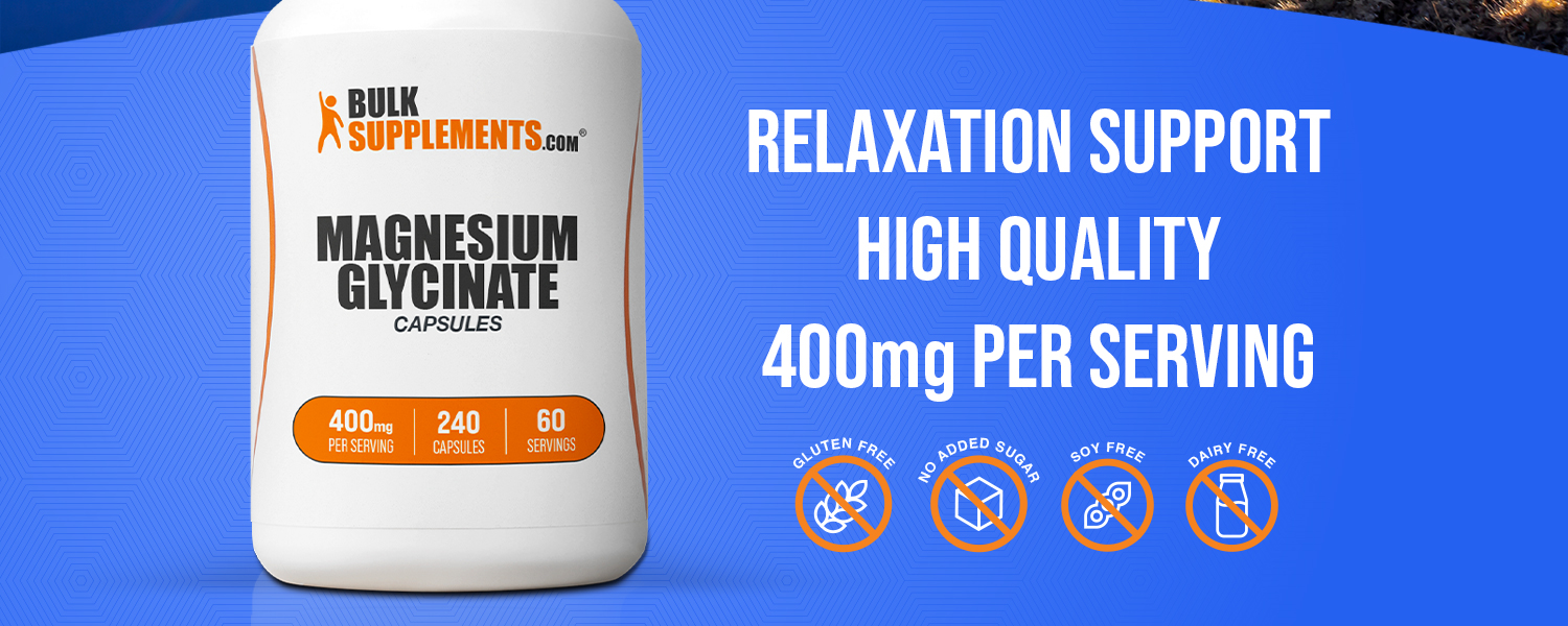 BulkSupplements.com Magnesium Glycinate Capsules - Magnesium Supplement, Highly Absorbed Form - Gluten Free, 4 Capsules per Serving (400mg), 240 Count (Pack of 1)