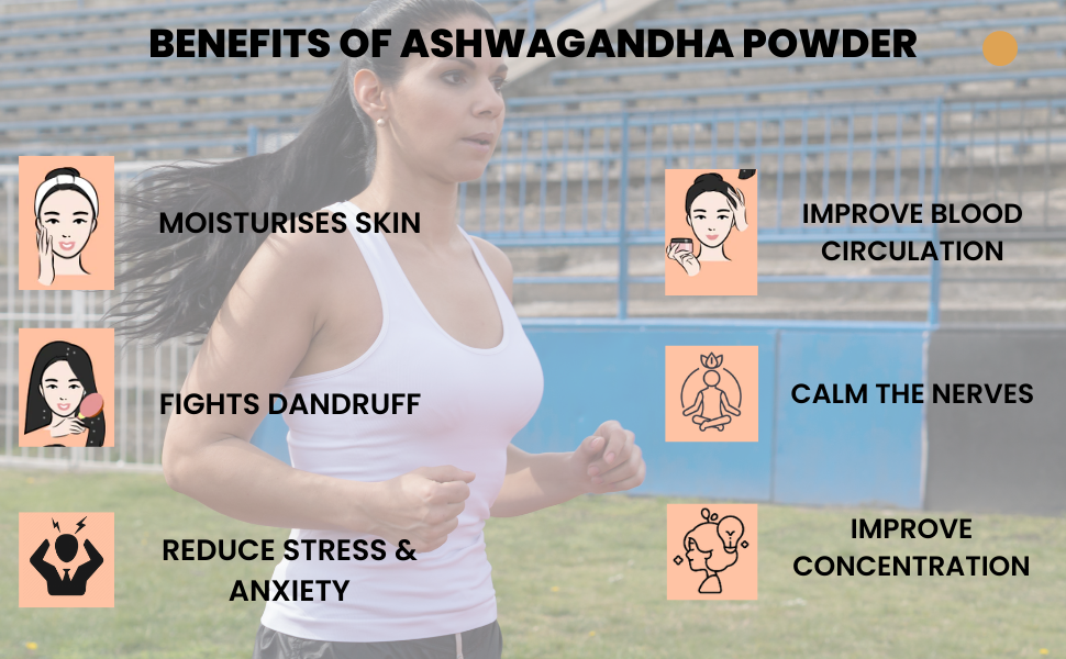 Natural Ashwagandha Powder for Boosting Immunity, Ashwagandha Herbal Powder, Ashwagandham (Withania Somnifera) - 60 Grams