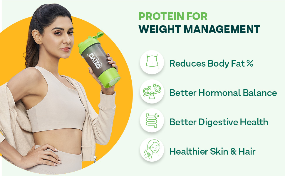 OZiva Protein & Herbs for Women, No Added Sugar, Vanilla Almond, 400g