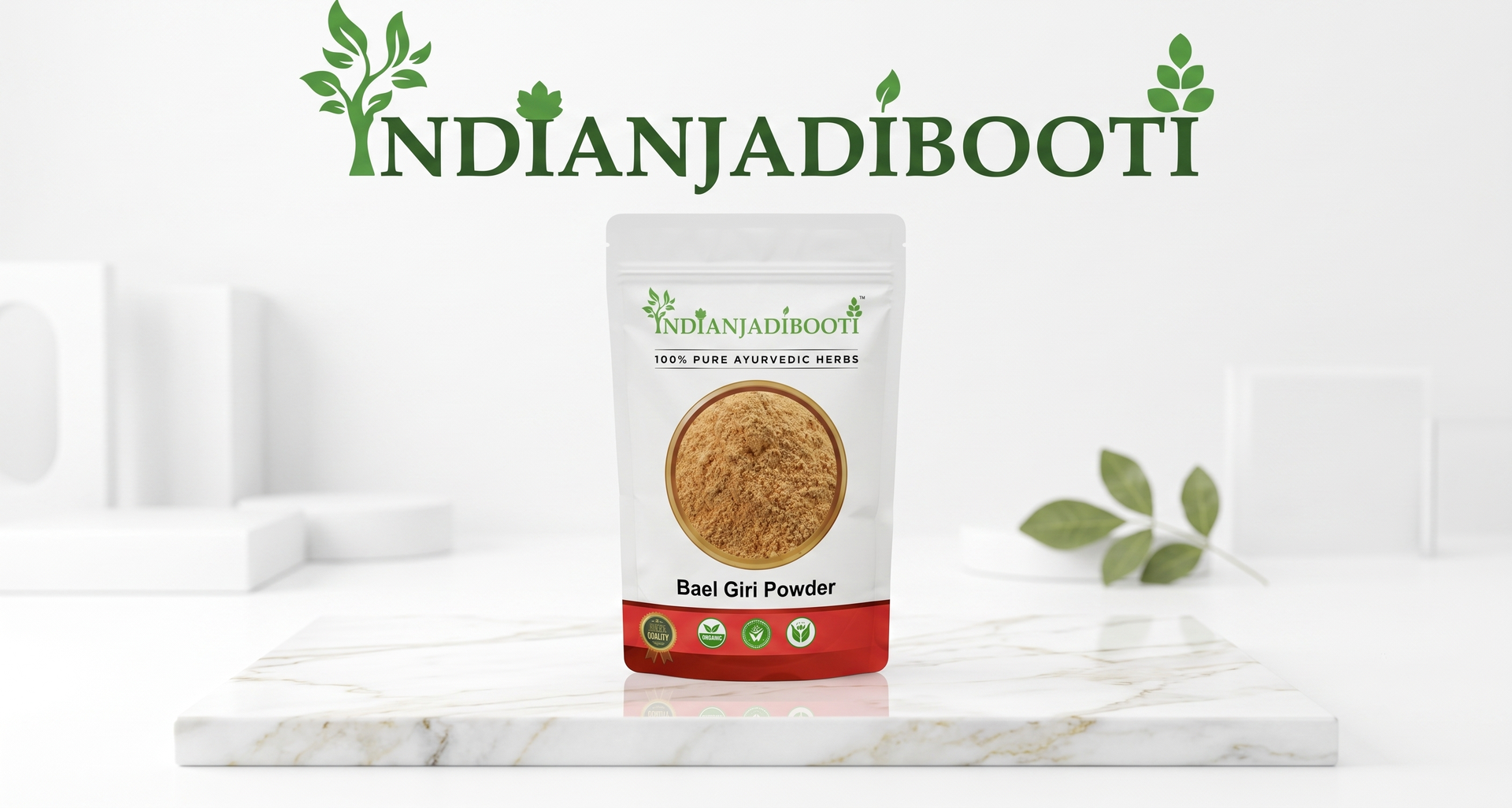 IndianJadiBooti Bael Pulp Powder | Stone Apple (Aegle Marmelos) | Natural Gut Cooler & Digestion Regulator | Ideal for Summer Sharbat, IBS & Stomach Acid | Wood Apple Fruit | 250g Pack of 2