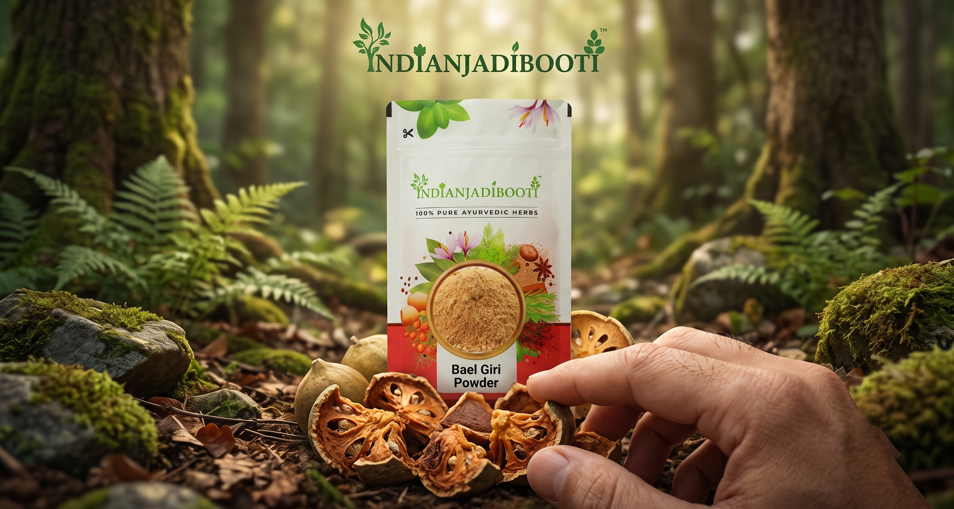 IndianJadiBooti Bael Pulp Powder | Stone Apple (Aegle Marmelos) | Natural Gut Cooler & Digestion Regulator | Ideal for Summer Sharbat, IBS & Stomach Acid | Wood Apple Fruit | 100g Pack