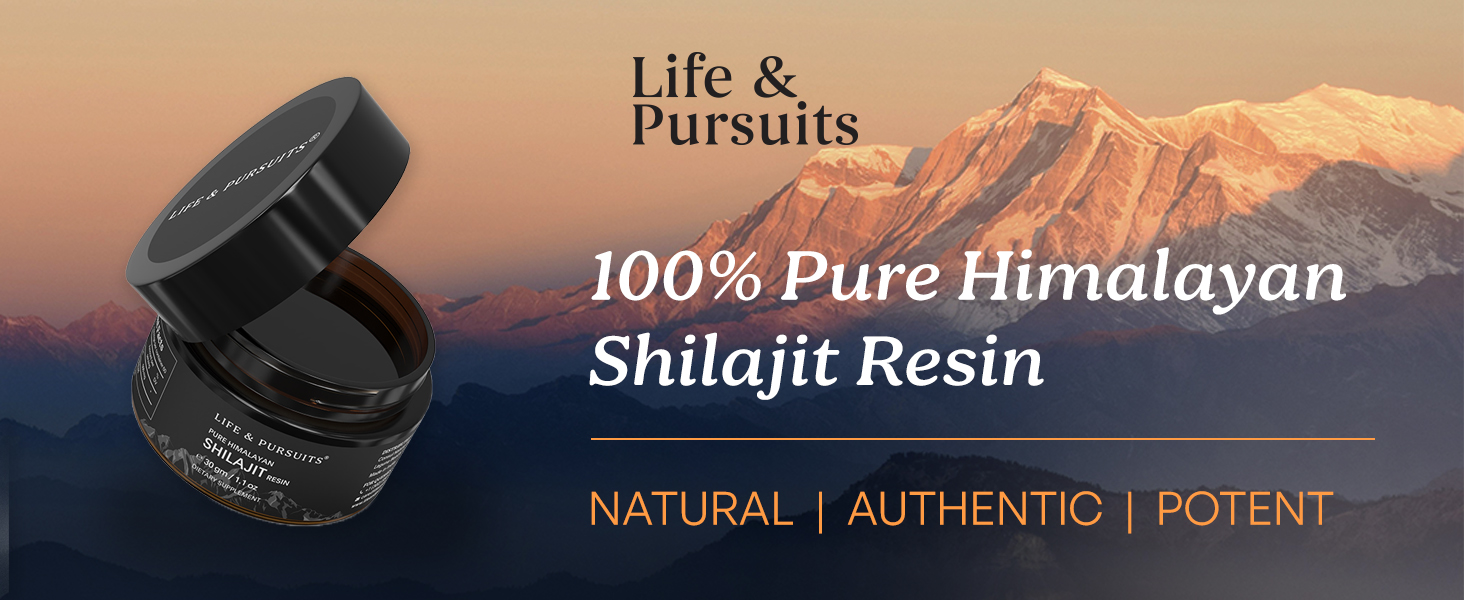 Life & Pursuits Pure Authentic Himalayan Shilajit Resin | Min. 75% Fulvic Acid, Lab Tested, Natural Gold Grade, 85+ Trace Minerals (Pack of 1)