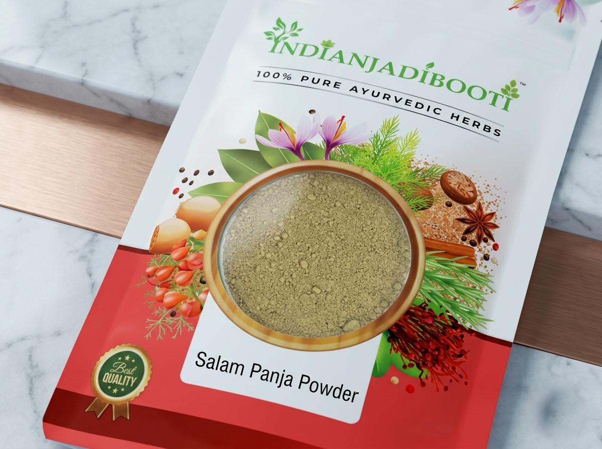 IndianJadiBooti Pure Salam Panja Powder (Marsh Orchid) | Rare Ayurvedic Root for Holistic Vitality, Traditional Rejuvenation & Systemic Strength (15g)