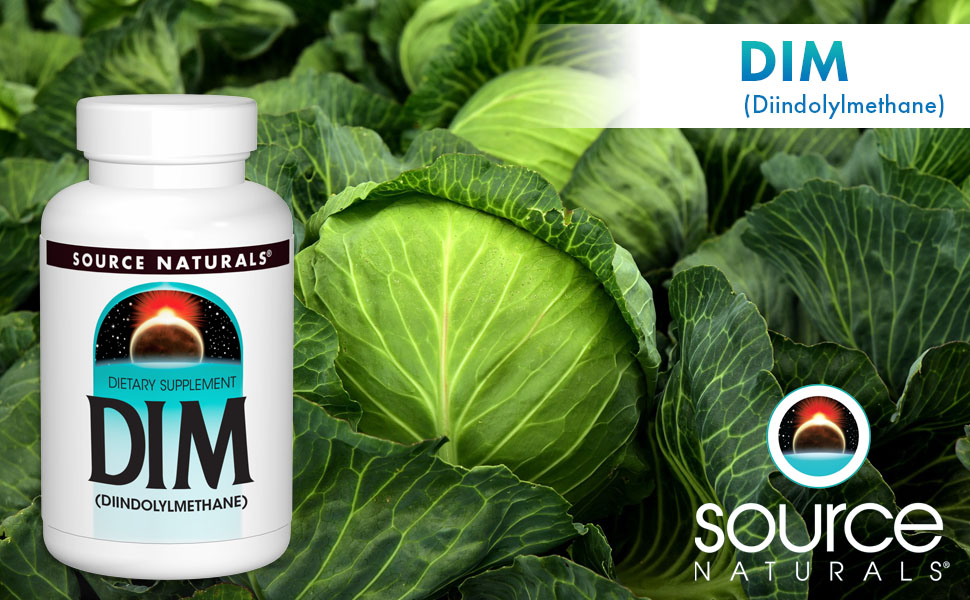 Source Naturals DIM (Diindolylmethane), 100 mg - 60 Tablets