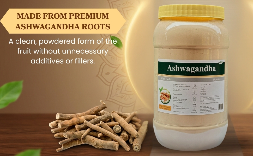 Jain Ashwagandha Powder 1kg – | Natural Stress Buster & Immunity Booster |100% Natural Herbal Supplement