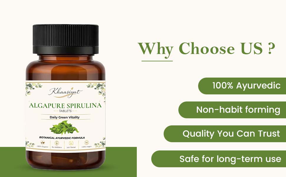 AlgaPure Spirulina Tablets, 60 Tablets