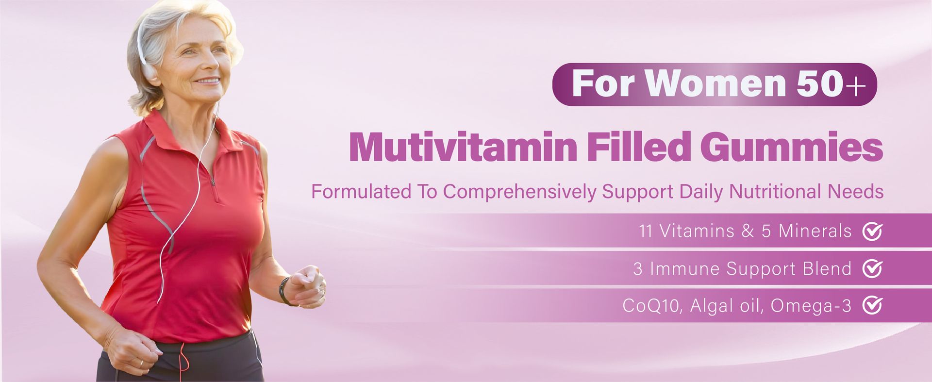 Multivitamin Gummies for Women 50 Plus - Methylated Multivitamin Gummy