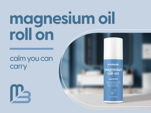 High Absorption Topical Magnesium Roll on for Kids & Adults (3 Fl Oz)