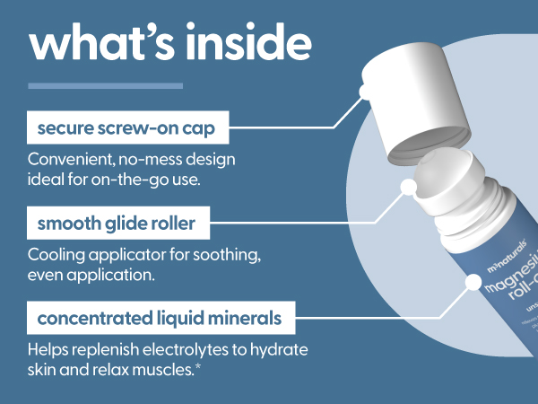 High Absorption Topical Magnesium Roll on for Kids & Adults (3 Fl Oz)