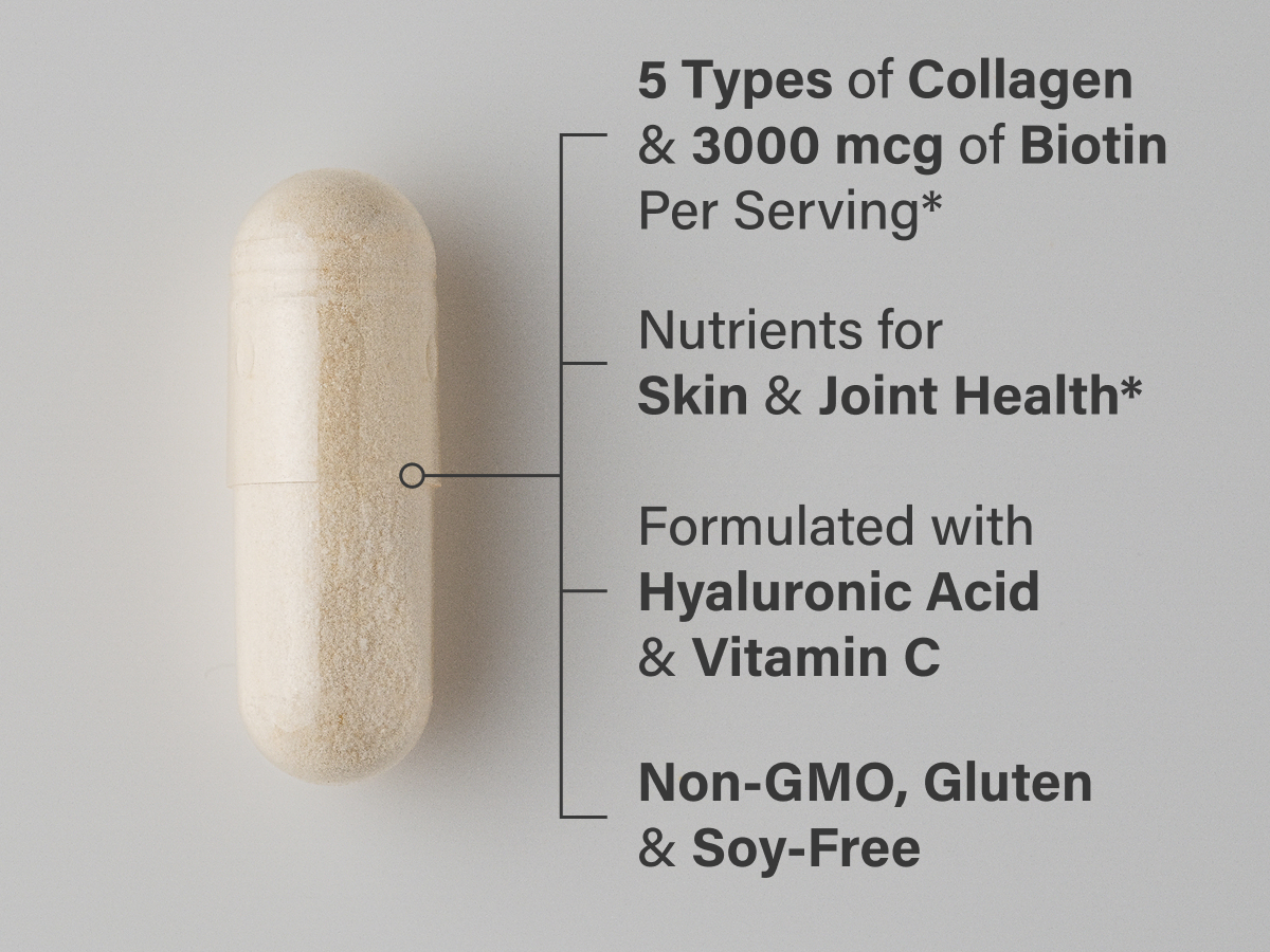 Sports Research® Collagen Peptides w/Biotin & Hyaluronic Acid, 90 Count