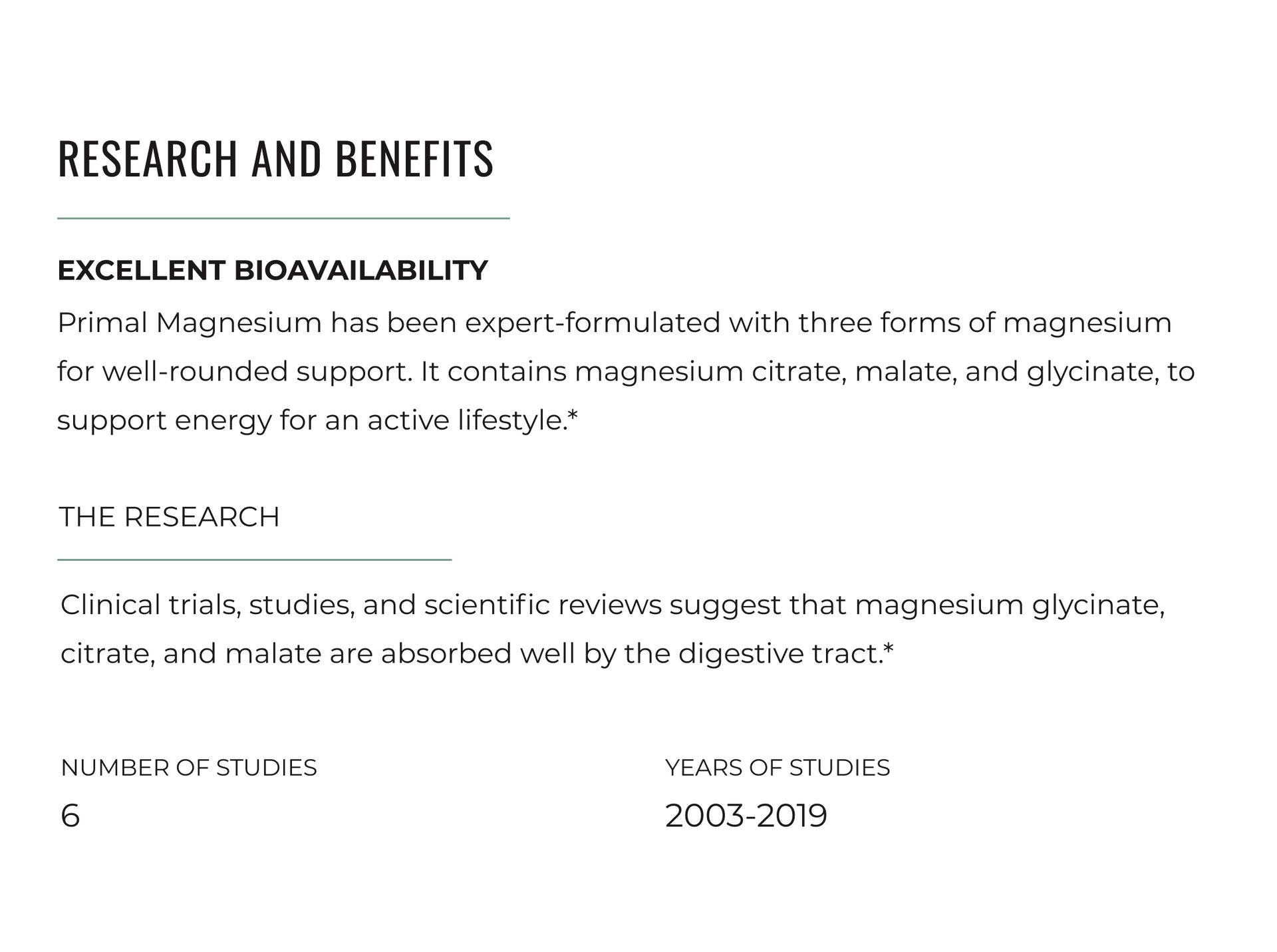 Primal Harvest Magnesium - Daily Vegan Supplement, Gluten, Dairy & Soy Free