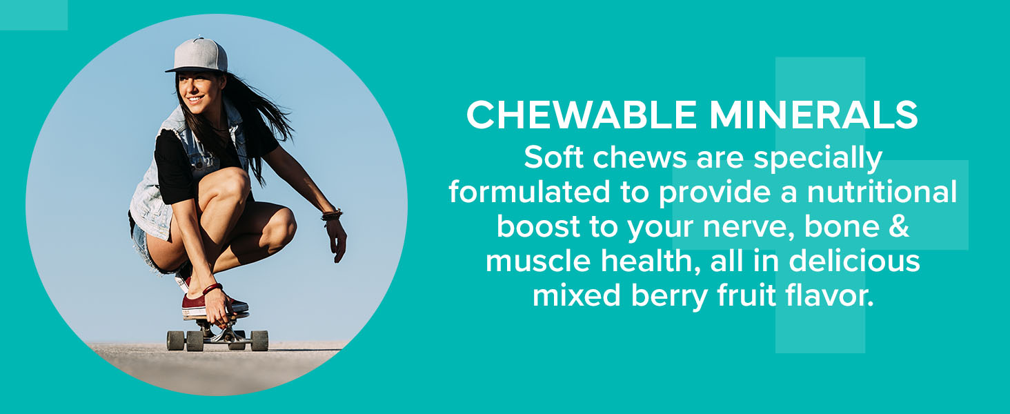 Qunol Magnesium Citrate Soft Chews 350mg, High Absorption, Vegetarian, 90ct