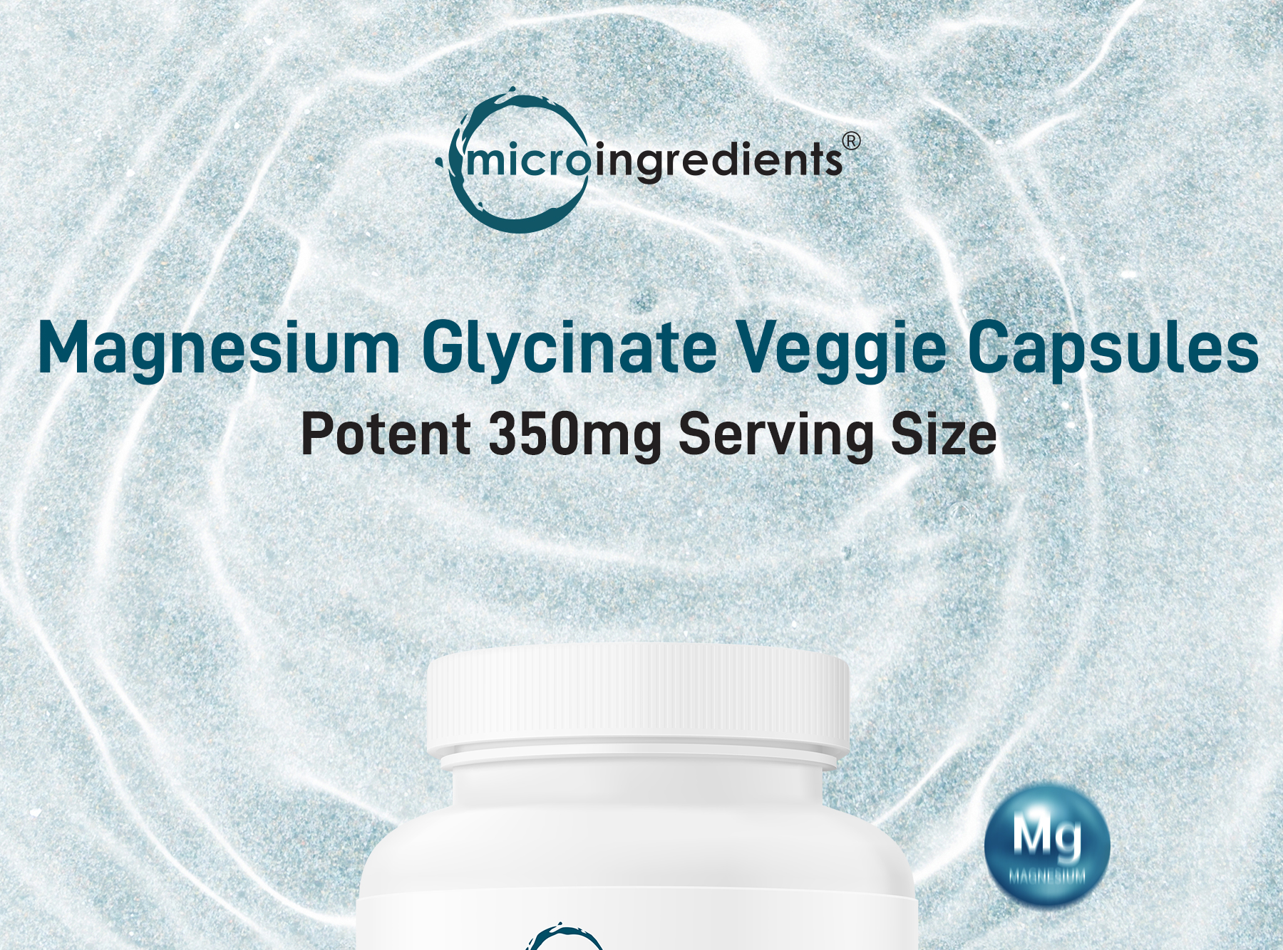 Micro Ingredients Magnesium Glycinate 350mg Per Serving, 240 Veggie Capsules | Potent Elemental Form, 100% Chelated, Highly Bioavailable | Healthy Muscle, Bones, & Mood Support Supplement | Non-GMO