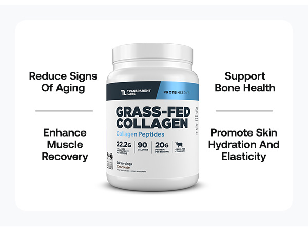 Transparent Labs Grass-Fed Collagen Peptides - 30 Servings, Chocolate