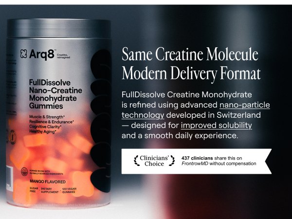 Creatine Monohydrate Gummies 5000 mg per Serving, FullDissolve™ Nano-Creatine Gummies, Mango Flavored Creatine Supplement for Men & Women, Sugar Free, Vegan, 120 Gummies, 30 Servings