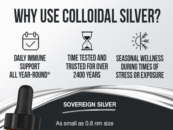 Sovereign Silver Immune Support, Colloidal Silver, 4 fl oz (118 mL)
