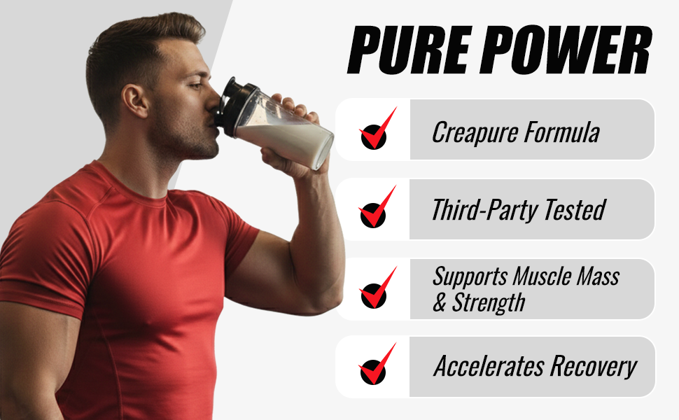German Creatine Micronized Creatine Monohydrate Powder for Strength, 270g