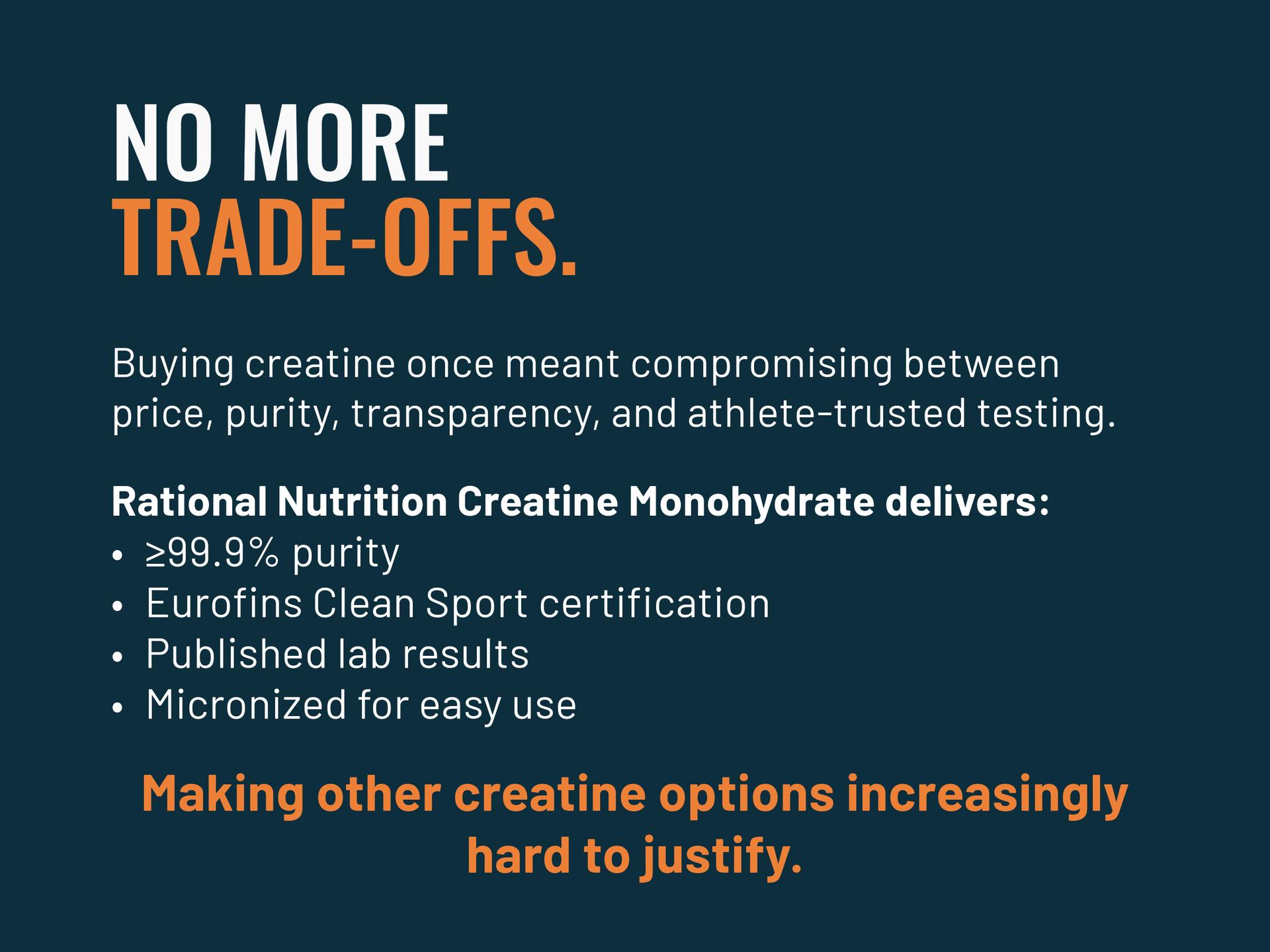 Eurofins Clean Sport Certified Creatine Monohydrate Powder - 200 Servings, 1kg, ≥99.9% Pure, Banned Substance Tested, Unflavored, Micronized